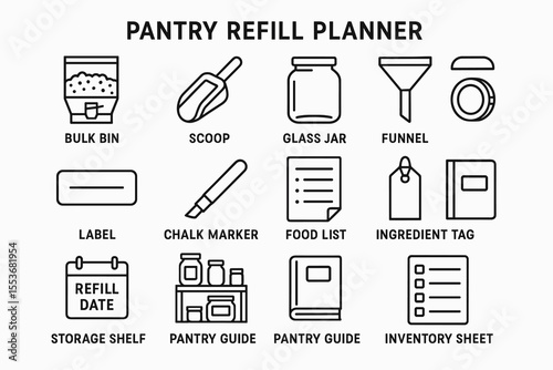 Pantry refill planner: essential tools and labels for organized food storage