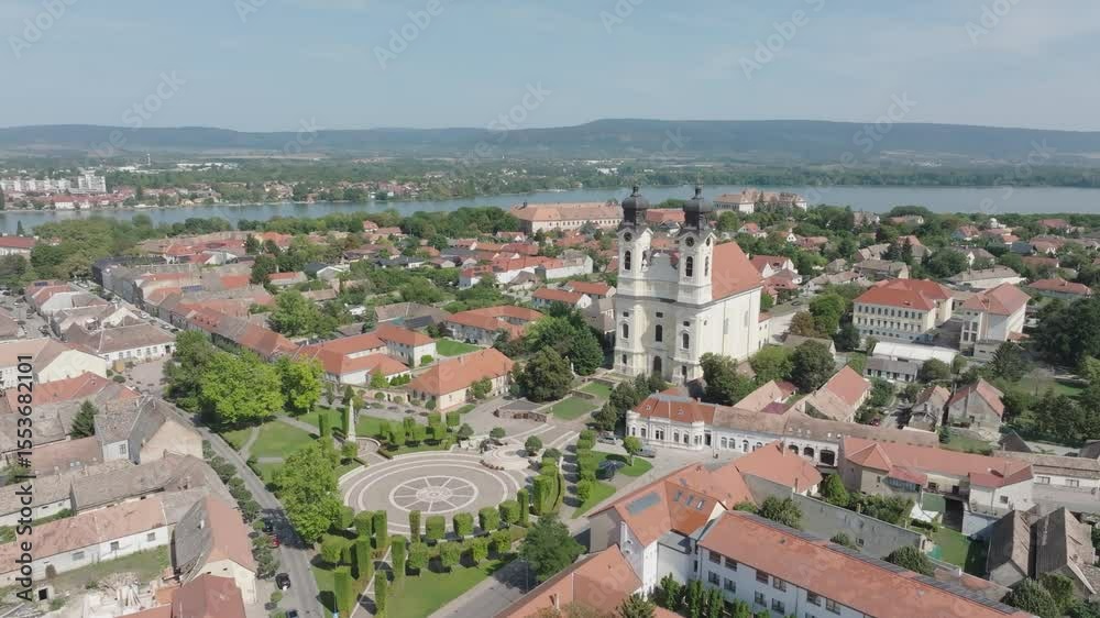 Aerial view of Tata in Hungary Aerial view of Tata in Hungary