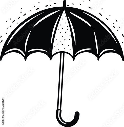 Umbrella Set Of Silhouette Vector , black and white, man, white, woman, nature, red, sunshade