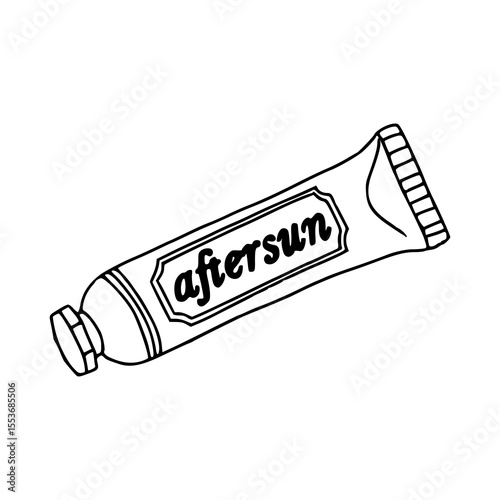after sun lotion tube outline