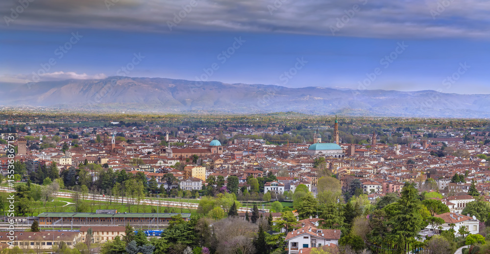 Fototapeta premium Aerial view of Vicenza, Italy