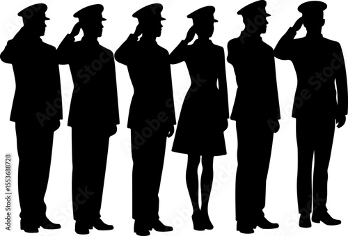 American Army Soldiers Advancing Up Hill Silhouette Vector Bundle