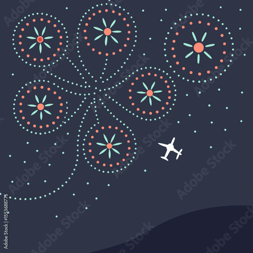 A drone show is a spectacular display of hundreds of synchronized drones creating patterns and images in the night sky.