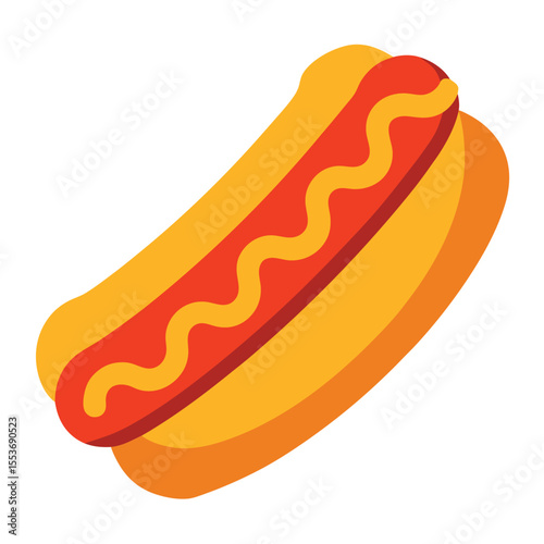 A delicious hotdog isolated on white background