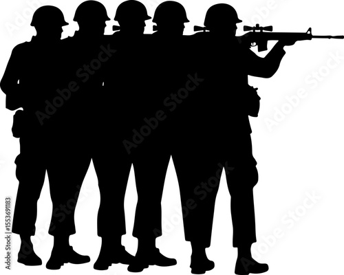 American Soldiers, military, army, advance,Vector Bundle