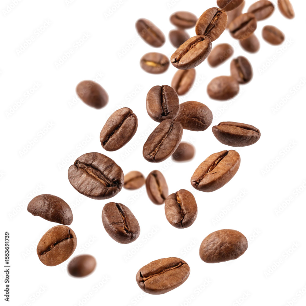 Obraz premium coffee beans on white background