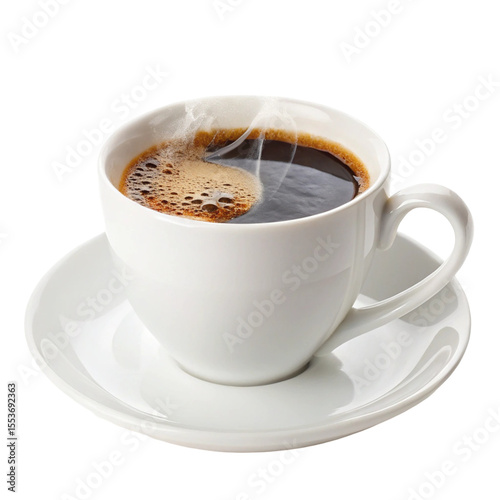 cup of coffee isolated on white background