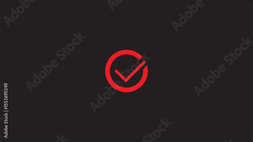 Checkmark Icon and Logo template, approve, certify, confirm, corroborate, endorse, justify, legalize, legitimize, substantiate, verify marker on white background.