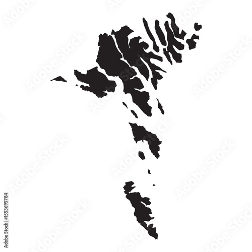 Detailed political and geographical map of the Faroe Islands with terrain, settlements, and coastline