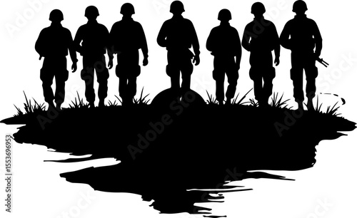 American Soldiers, military, army, advance,Vector Bundle