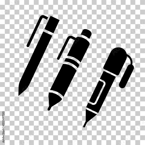 solid pen icon sets .pen icon vector illustration.