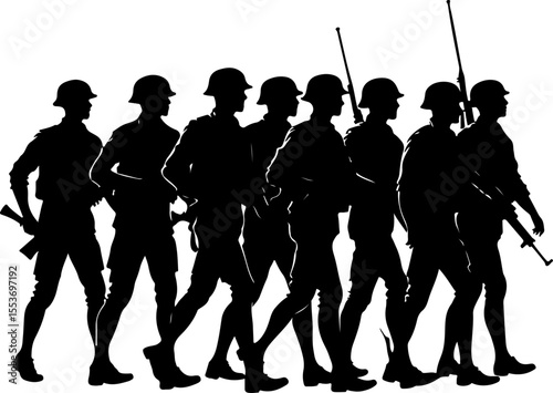 American Soldiers, military, army, advance,Vector Bundle