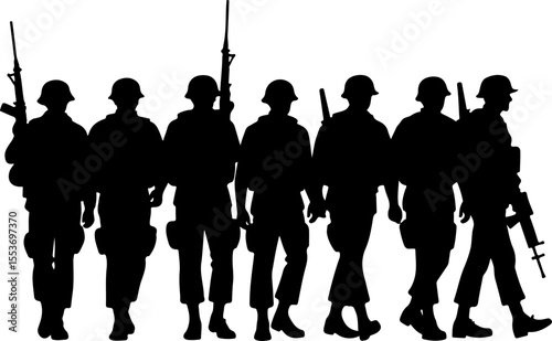 American Soldiers, military, army, advance,Vector Bundle