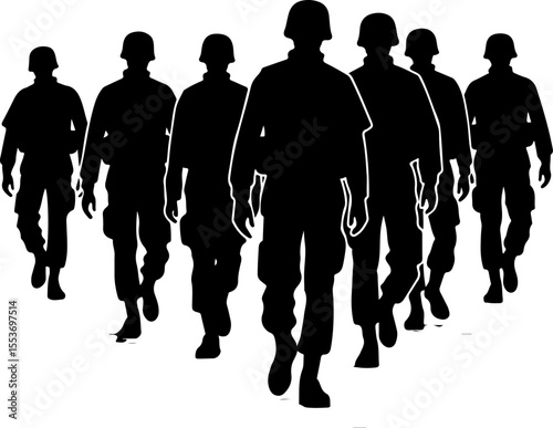 American Soldiers, military, army, advance,Vector Bundle