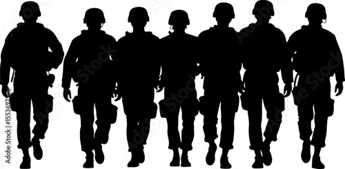 American Soldiers, military, army, advance,Vector Bundle