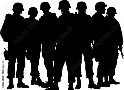 American soldiers military  army, advance Vector Bundle