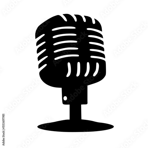 Microphone sign.Microphone Icon. Karaoke mic. Podcast microphone symbol isolated on transparent background, microphone PNG	