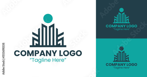 Timeless and Clean Business Logo Designs for Corporate Branding and Identity in Teal Color