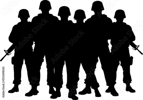 American soldiers military  army, advance Vector Bundle