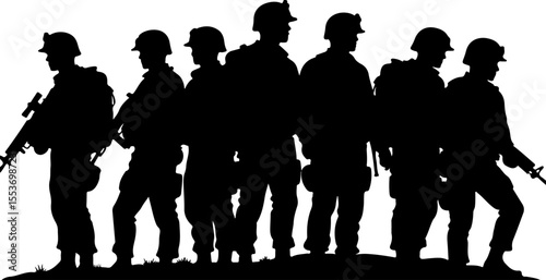 American soldiers military  army, advance Vector Bundle
