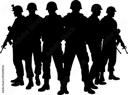 American soldiers military  army, advance Vector Bundle