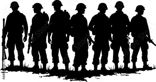 American soldiers military  army, advance Vector Bundle