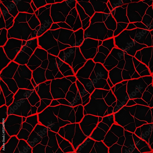 Cracked Lava Texture with Red Glow