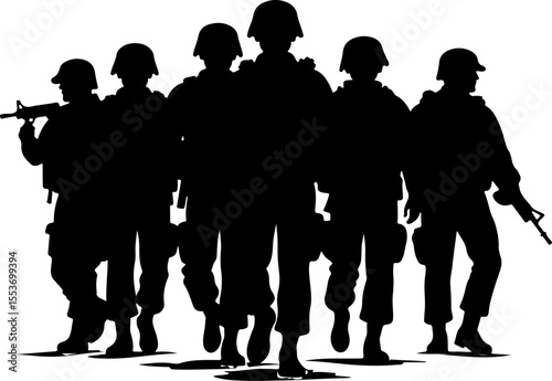 American soldiers military  army, advance Vector Bundle