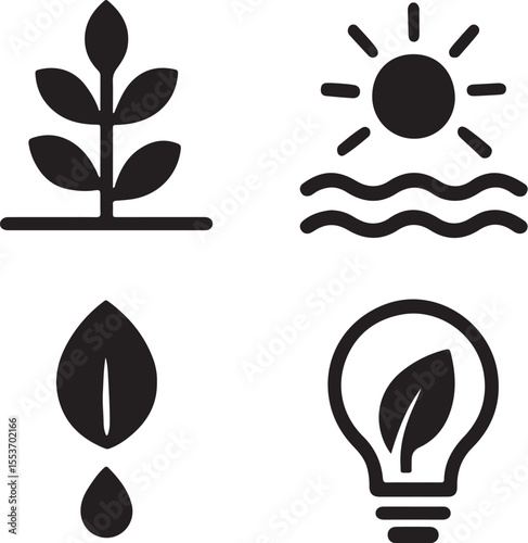 Ecofriendly Nature Icons Set