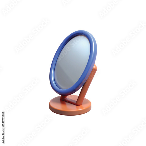 An old blue television with an antenna, a digital screen display, and a glossy silver frame, perfect as a vector icon design or 3D illustration