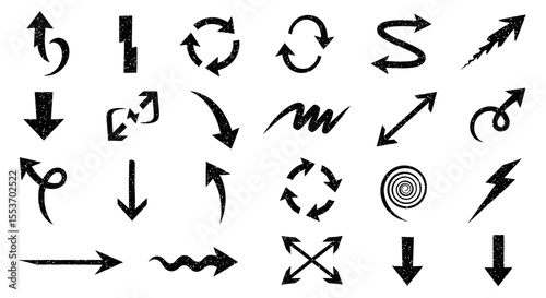 Collection of Diverse Arrow Icons Vector Graphics for Design Projects