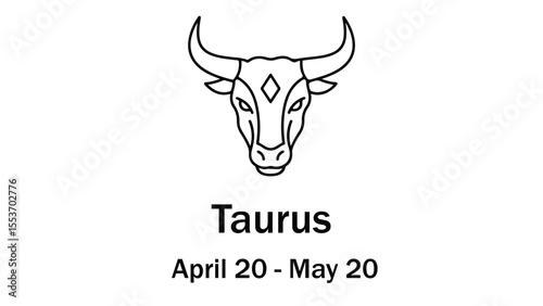 Taurus Zodiac Sign – Symbol, Dates, and Personality
Taurus Astrology Image with Bull Icon
Earth Sign Taurus: April 20 – May 20
Taurus Horoscope Illustration Featuring Bull Symbol