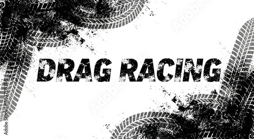 Drag Racing High-Octane Action and Tire Smoke Graphics