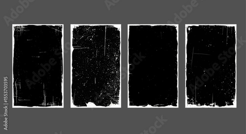 Collection of Black Grunge Textures  High-Resolution Distressed Backgrounds