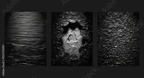 Abstract Dark Textures Monochrome Backgrounds, Grunge Styles,  High-Resolution Images