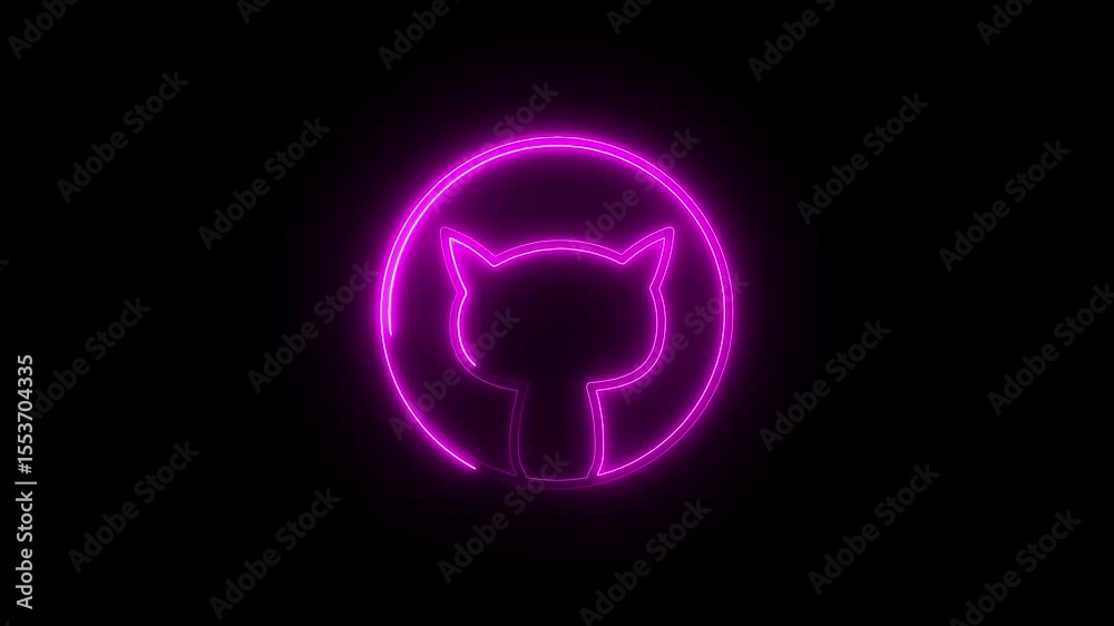 cat neon 4k video cat neon 4k video