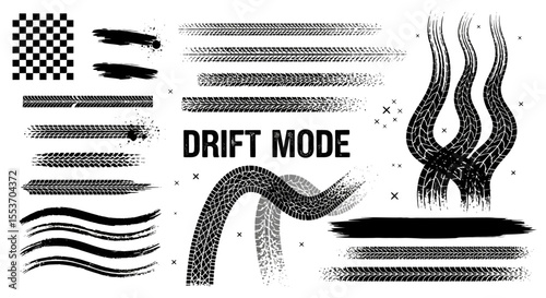 Drift Mode  Abstract Vector Graphics & Design Elements