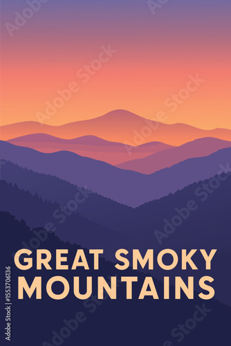 Blue Ridge Views in the Great Smoky Mountains.eps
