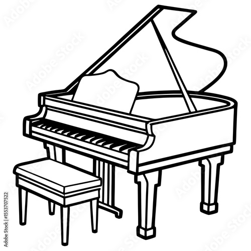 piano and music notes