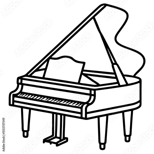 piano and music notes