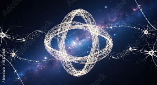 abstract background with glowing stars