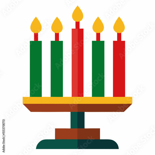 Kinara candles for kwanzaa celebration