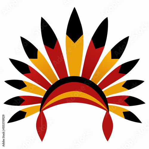 Native american headdress illustration