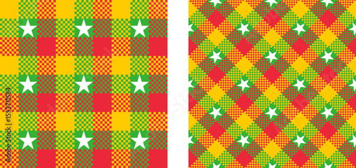 myanmar pattern set. plaid background for decoration and etc. vector illustration