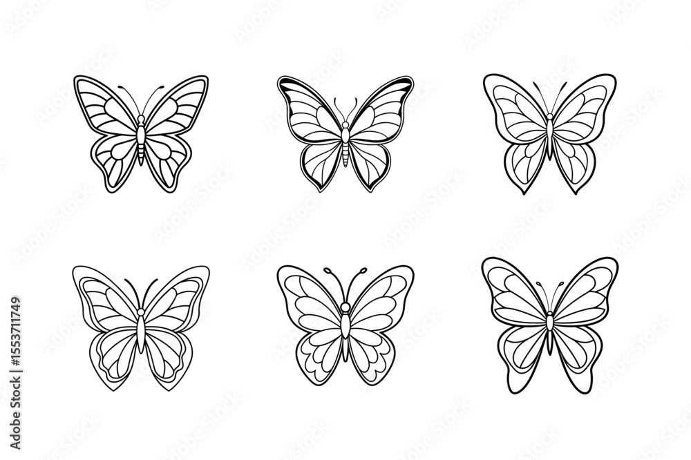 custom made wallpaper toronto digitalset of vector butterflies