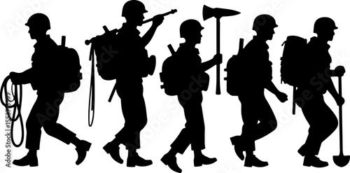 Soldiers, Military, Army,  vector bundle