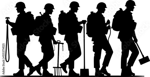 Soldiers, Military, Army,  vector bundle