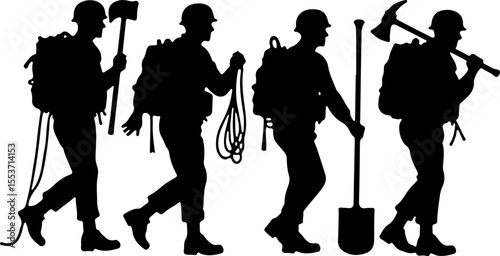 Soldiers, Military, Army,  vector bundle