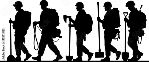 Soldiers, Military, Army,  vector bundle