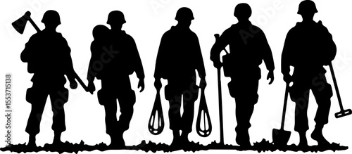 Soldiers, Military, Army,  vector bundle